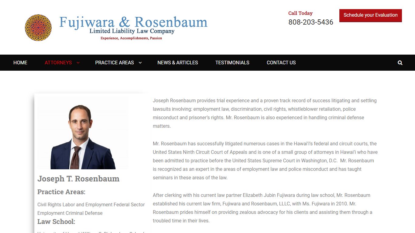 Joseph Rosenbaum - Fujiwara & Rosenbaum, LLLC